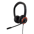 V7 Stereo Headset, Over-The-Head, Red/Black HU540E