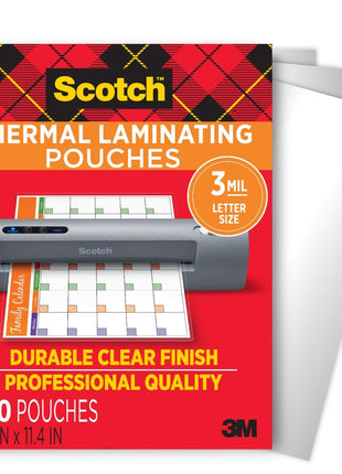 Scotch Thermal Laminating Pouches, for Use with Thermal Laminators, 8.9 x 11.4 Inches, Letter Size Sheets, 100-Pack