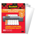 Scotch Thermal Laminating Pouches, for Use with Thermal Laminators, 8.9 x 11.4 Inches, Letter Size Sheets, 100-Pack