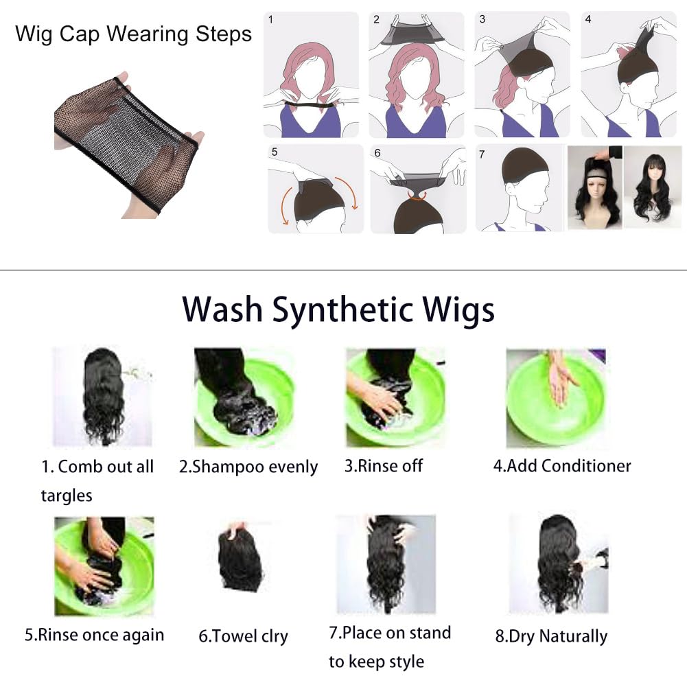 Akstore 28 inch Fashion Wigs Long Wavy Curly Hair Cosplay Wig (Purple)