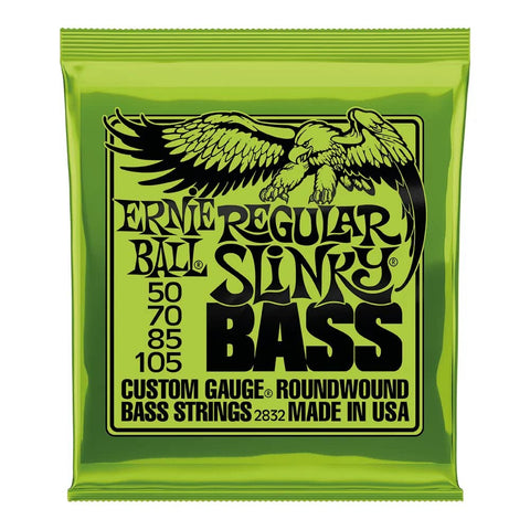 Ernie Ball Regular Slinky Nickel Wound Bass Guitar Strings, 50-105 Gauge (P02832)