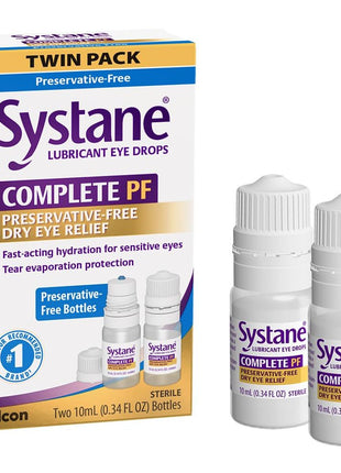 Systane COMPLETE PF Multi Dose Preservative Free Dry Eye Drops 0.34 Fl Oz, 2 count (pack of 1) (Packaging may vary)