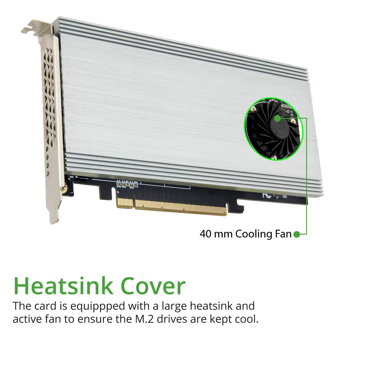 IO Crest Quad M.2 NVMe PCIe x16 Expansion Card for Intel VROC and AMD Ryzen Threadripper Motherboard