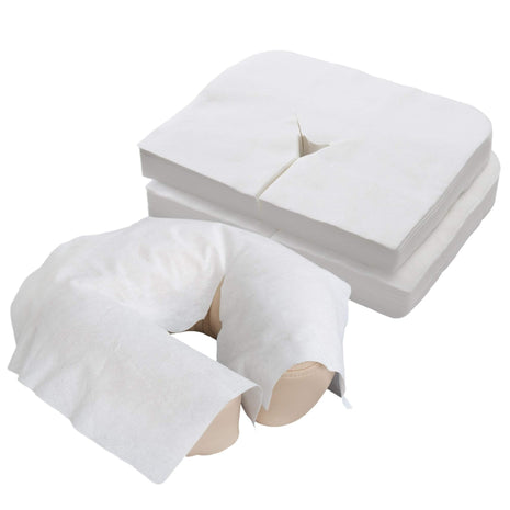 EarthLite Flat Disposable Face Cradle and Headrest Covers – Medical-Grade, Ultra Soft, Luxurious, Non-Sticking Massage Headrest Covers for Massage Tables & Massage Chairs