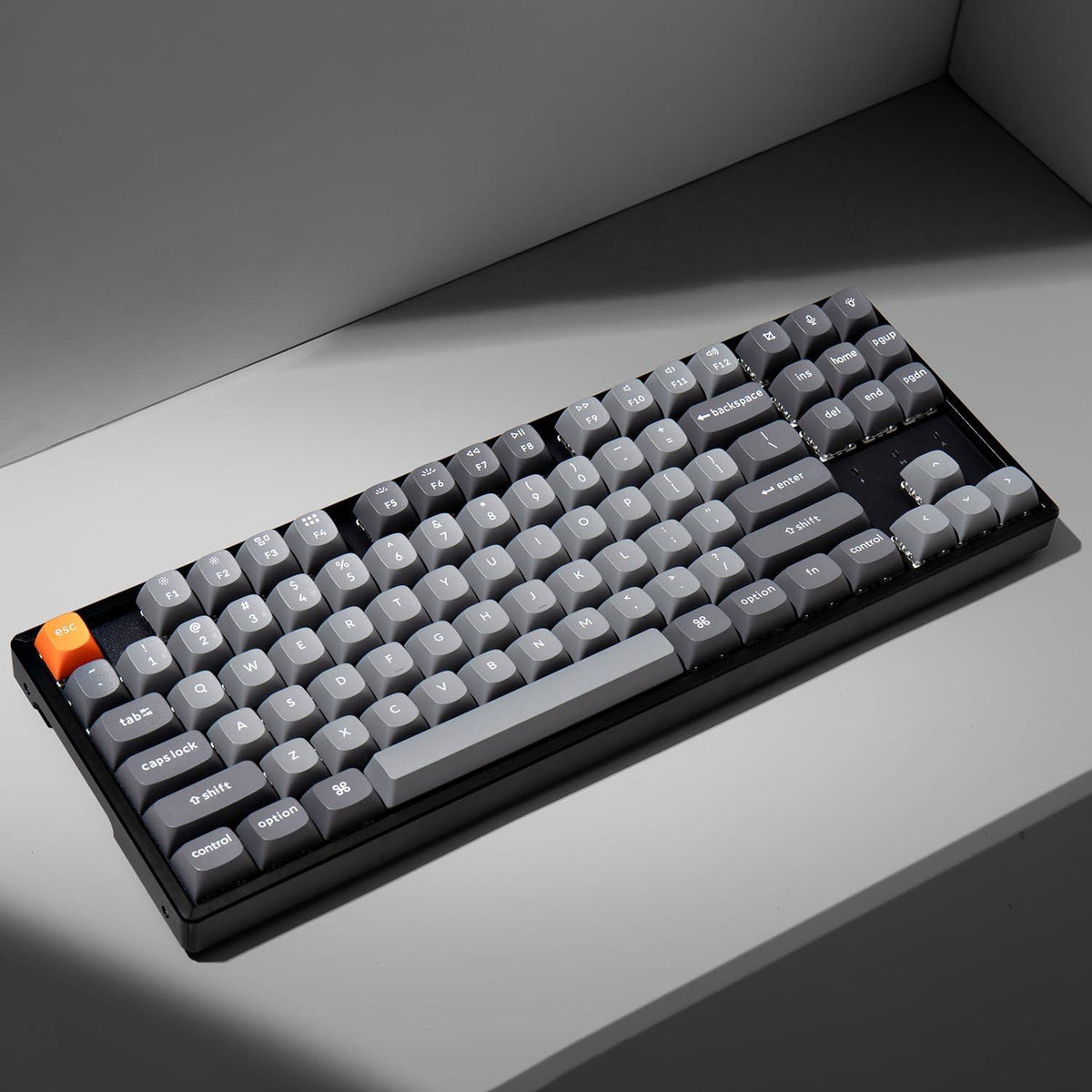 Keychron K8 Max QMK Wireless Custom Mechanical Keyboard, Hot Swappable TKL 80% Layout Bluetooth/2.4G/USB-C Programmable, Aluminum Frame Super Red Switch NKRO Gaming Keyboard for Mac/Windows