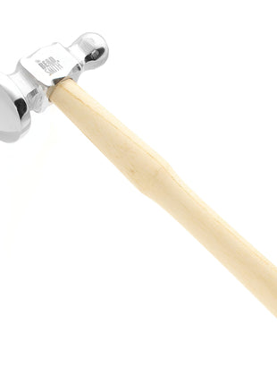 The Beadsmith Two-Sided Chasing Hammer - 10.75 Inches Wooden Handle, 2.25 inch Steel Head with a 14mm Ball Pein & 1.1 inch/ 28mm Domed Face - Tool Used to Add Texture and Dimension to Metalwork, 4oz./113g