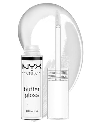 NYX PROFESSIONAL MAKEUP Butter Gloss, Non-Sticky Lip Gloss - Sugar Glass ,Clear