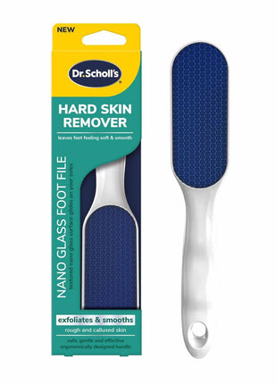 Dr. Scholl's Hard Skin Remover Nano Glass Foot File - Foot Callus Remover, Durable Foot Scrubber, Dead Skin Remover, Hygienic Pedicure Tool, Long Lasting Foot Buffer, Soft Smooth Feet