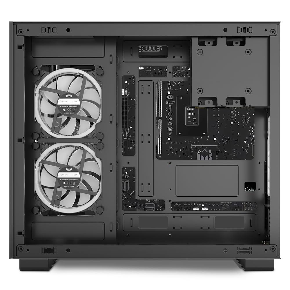 PCCOOLER CPS - C3 T500 ARGB Black - Mid Tower - Gaming Desktop Case with 6 ARGB Fans - ATX/M-ATX/ITX - 270 Column Free Panoramic View - 360MM Radiator & 400MM GPU Support (C3-T500BKD6-GL)