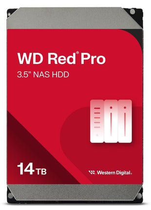 Western Digital 14TB WD Red Pro NAS Internal Hard Drive HDD - 7200 RPM, SATA 6 Gb/s, CMR, 512 MB Cache, 3.5 inch -WD142KFGX