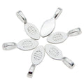 100pcs Silver Glue on Bail Charm Pendant Earring Bails for Glass Tile DIY Pendants Finding 22x9mm