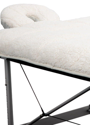 ForPro Premium Quilted Fleece Table Pad Set, Natural, Extra Soft, Hypoallergenic, for Massage Tables, Includes Massage Table Pad and Face Rest Cover