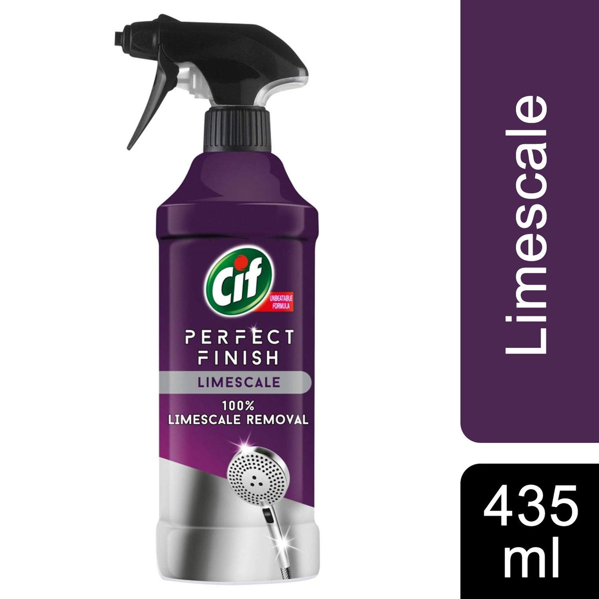 CIF Perfect Finish Limescale Removal Multi-Purpose Cleaner Spray for Kitchen & Bathroom Surfaces, Suitable for Shower, Chimney, Gas Stove, Tiles & Sink, 435ml