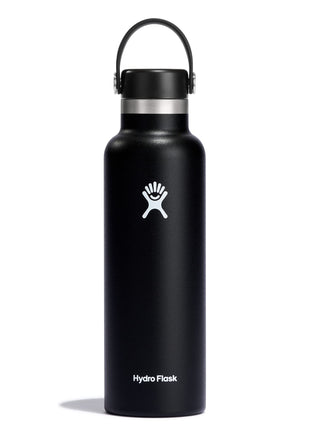 Hydro Flask Water Bottle - Insulated Stainless Steel - Non Spill, Leakproof in 21 Oz Black