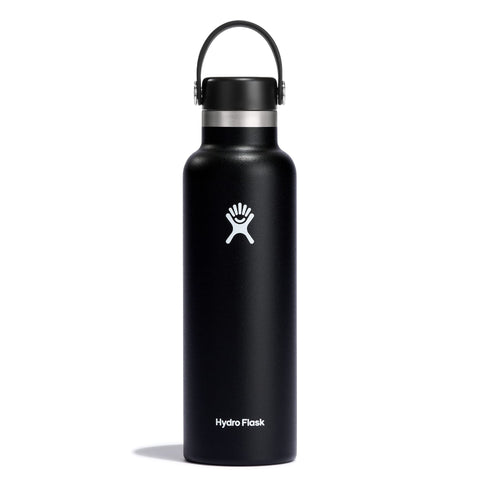 Hydro Flask Water Bottle - Insulated Stainless Steel - Non Spill, Leakproof in 21 Oz Black