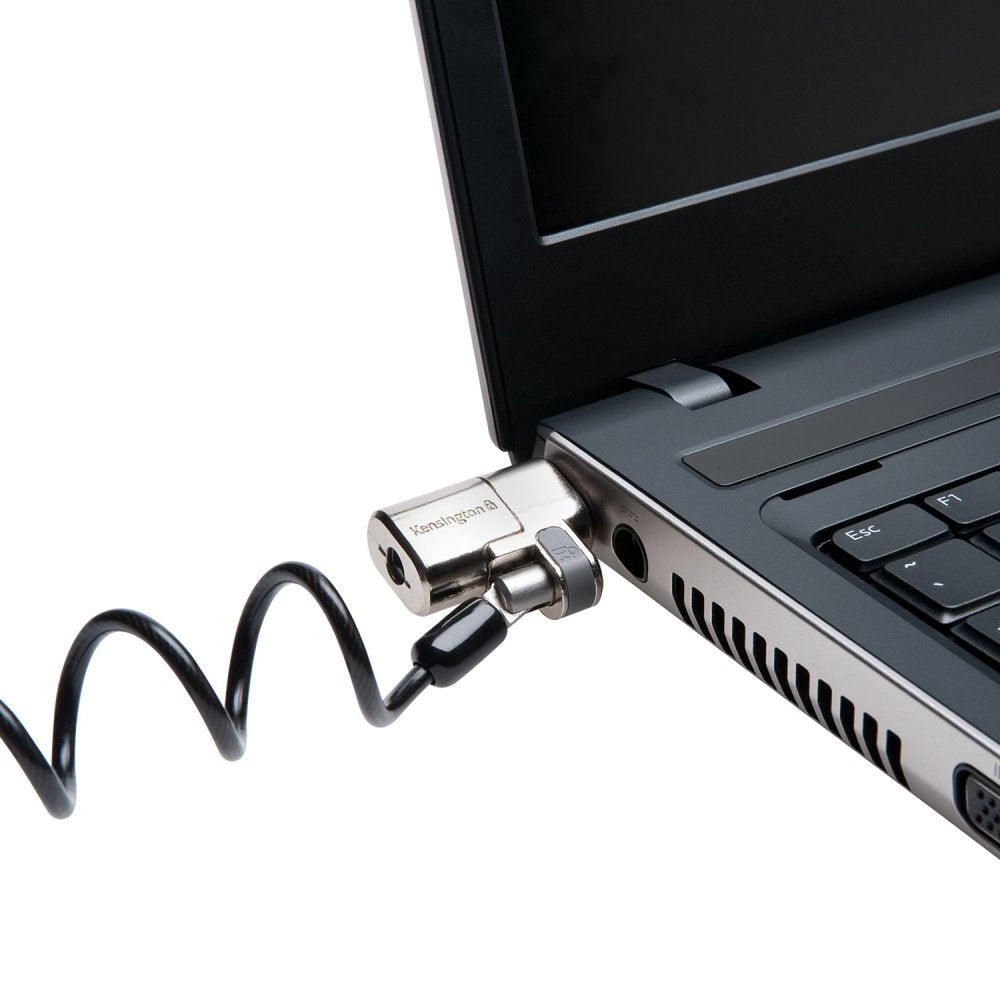 Kensington K64699US ClickSafe Portable Keyed Laptop Computer Lock,Black, Silver
