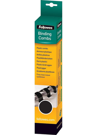 Fellowes Binding Combs Plastic Black 3/4 Inch 25 Pack (52509)