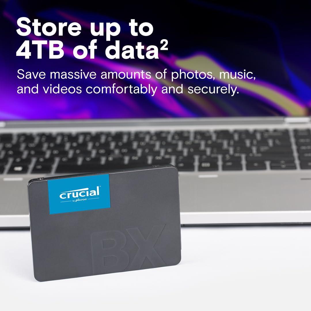 Crucial BX500 2TB 3D NAND SATA 2.5-Inch Internal SSD, up to 540MB/s - CT2000BX500SSD1, Solid State Drive
