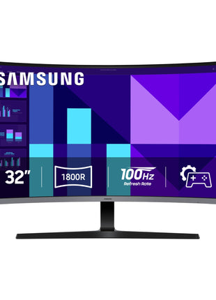 Samsung 32-inch S3 (S39GD) FHD 100Hz Curved Monitor, Game Mode, Eye Saver Mode, Multiple Connectivity with HDMI Port, Built-In Speakers, LS32D396GANXZA, 2025