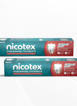Cipla Nicotex Stain Removal Toothpaste | Teeth Whitening 100G (Pack Of 2)