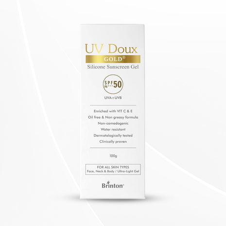 Brinton UV Doux Gold Silicone Sunscreen Gel SPF 50 PA+++, 50 g (Pack of 2)