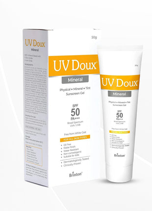 Brinton UV Doux SPF 50 PA+++ Sunscreen Gel, UVA/UVB Protection, For Men,Women & Children- 50g