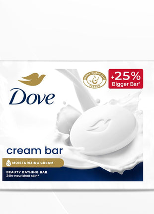Dove Cream Beauty Bar - Soft, Smooth, Moisturised Skin, 125 g pack of 3