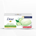 Dove Fresh Beauty Bar for Hydrated Skin with Cucumber & Green Tea Leaves scent 75g pack of 6