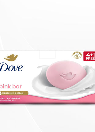Dove Pink Bathing Beauty Bar Value Pack - More Moisturising Than Ordinary Soap 125 g, Pack of 5