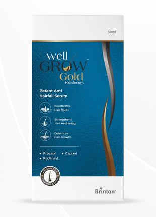 Brinton WellGrow Gold Hair Serum for Hair Care, Women, Men 30 ml