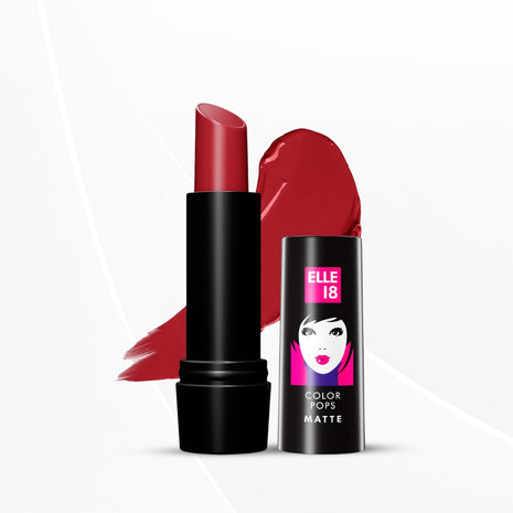 Elle 18 Color Pops Matte Lip Color, Selfie Red, 4.3 g