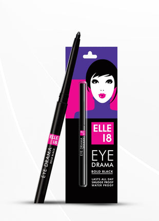 Elle 18 Eye Drama Kajal, Bold Black, 0.35 g
