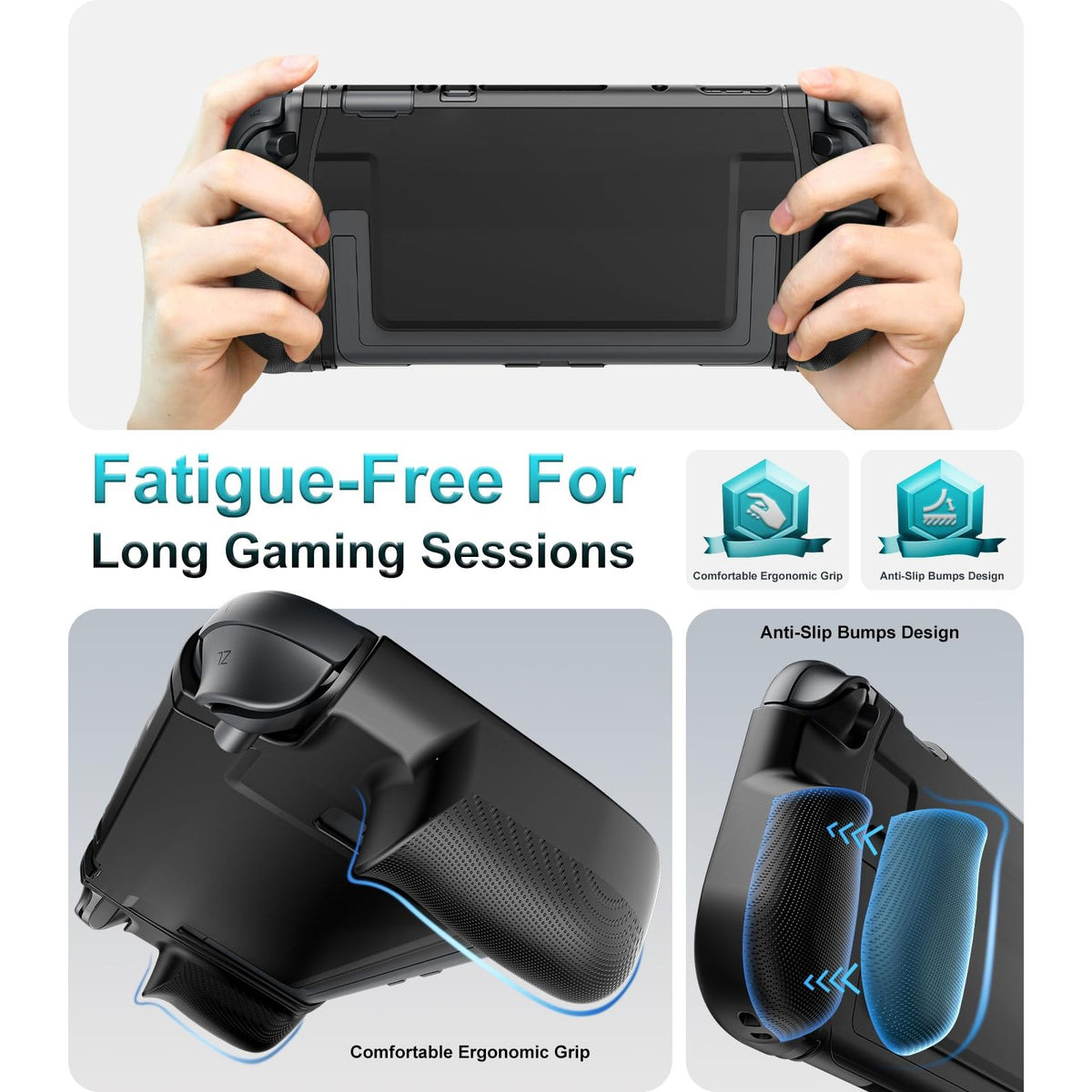 TiMOVO Dockable Case for Nintendo Switch 2 2025, TPU Grip Protective Cover Accessories with Ergonomic Design for Switch 2 Console & JoyCon, Shock-Absorption Anti-Scratch Precise Cutouts, Black