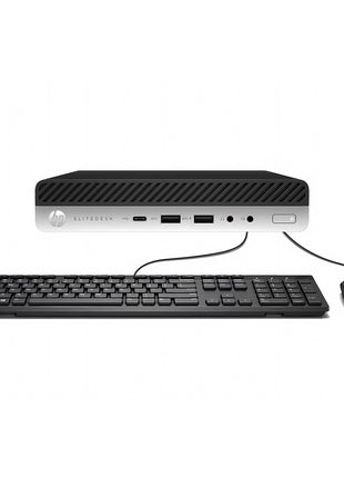 HP EliteDesk 800 G3 Mini Desktop Computer, Intel Quad-Core i5-6500T, 16GB DDR4 RAM, 256GB SSD, Keyboard & Mouse, VGA, DP, Windows 11 Pro (Renewed)