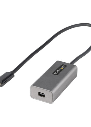 StarTech.com USB C to Mini DisplayPort Adapter, 4K 60Hz USB Type C to mDP/Mini DP Monitor Video Converter Dongle, Thunderbolt 3 Compatible, 12 inch Attached Cable, Upgraded Version of CDP2MDP (CDP2MDPEC)