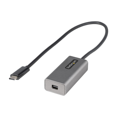StarTech.com USB C to Mini DisplayPort Adapter, 4K 60Hz USB Type C to mDP/Mini DP Monitor Video Converter Dongle, Thunderbolt 3 Compatible, 12 inch Attached Cable, Upgraded Version of CDP2MDP (CDP2MDPEC)