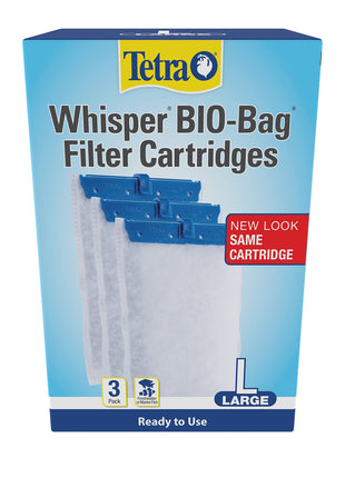 Tetra Whisper Bio-Bag Filter Cartridges For Aquariums - Ready To Use BLUE, Large, 3 Count (Pack of 1)