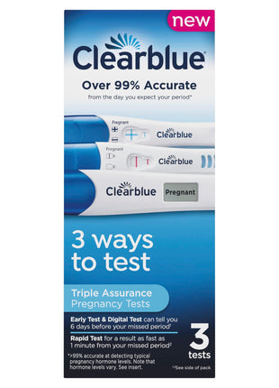 Clearblue Triple Assurance Pregnancy Test Kit, Home Pregnancy Tests, 3 Ways to Test, 3 Ct
