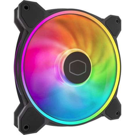 Cooler Master MF140 Halo2 Case Liquid Cooler Air Cooler Fan, 140mm Fan, Dual-Loop aRGB Rings, Dynamic PWM 2,050 RPM, Air Balance Blades, aRGB Lighting, Hybrid Frame