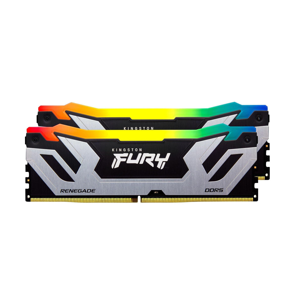 Kingston Fury Renegade RGB Silver XMP 48GB 8400MT/s DDR5 CL40 CUDIMM (Kit of 2) Desktop Gaming Memory - KF584CU40RSAK2-48