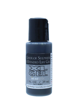 The Beadsmith XL Gel, Liver of Sulfur Extended Life Gel, 1 Fluid Ounce (29ml) Bottle, Apply a Patina Finish to Silver, Copper, and Other Metal for Oxidized Look on Art and Jewelry Projects