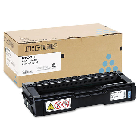 Ricoh Cyan Toner Cartridge, 2500 Yield, Type SPC310A (406345)