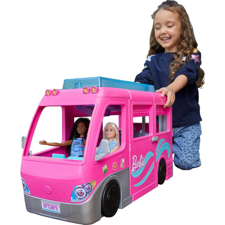 Barbie Camper, Doll Playset with 60 Accessories, 30-Inch-Slide and 7 Play Areas, Dream Camper (Amazon Exclusive)
