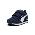 PUMA Unisex-Child ST Runner Hook and Loop, Navy White, Toddler 9