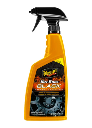 Meguiar's Hot Rims Black Wheel Cleaner, Deep Foaming Gel Specially Formulated to Effectively Clean Matte, Gloss, Satin, and Chrome Black Wheels, 24 Oz Spray Bottle
