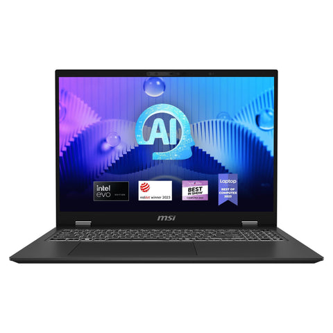 MSI Prestige 16 AI Evo Laptop: Intel Ultra 7-155H, 16 inch UHD+ OLED Display, 32GB DDR5, 2TB NVMe SSD, HDMI, SD Card Reader, Win 11 Pro: Stellar Gray B1MG-020US