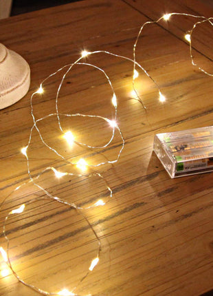 Ariceleo Led Fairy Lights Battery Operated, 1 Pack Mini Battery Powered Copper Wire Starry Fairy Lights for Bedroom, Christmas, Parties, Wedding, Centerpiece, Decoration (5m/16ft Warm White)