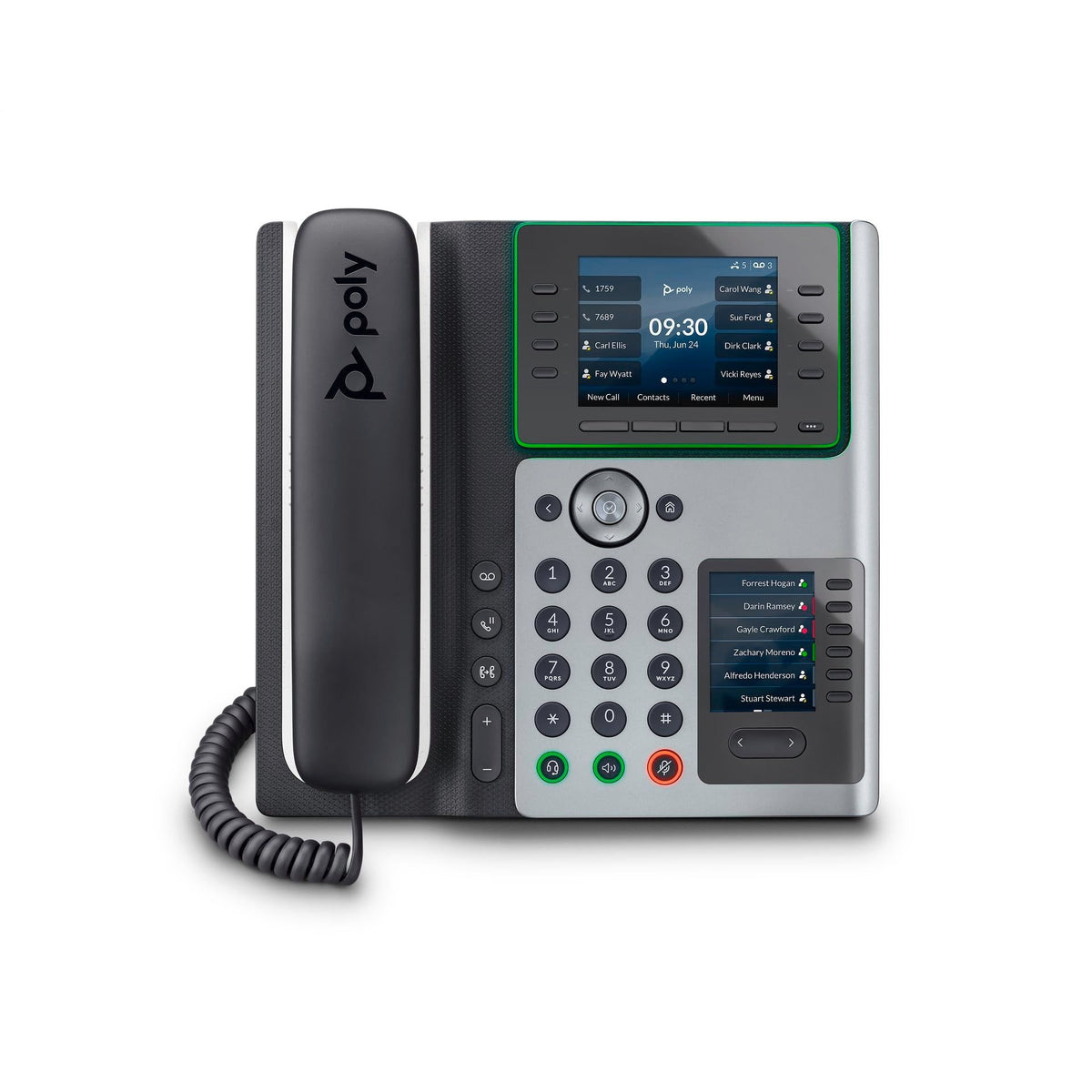 Poly Edge IP Phone - Corded - Corded - Desktop - 14 x Total Line - VoIP - 2 x Network (RJ-45) - PoE Ports