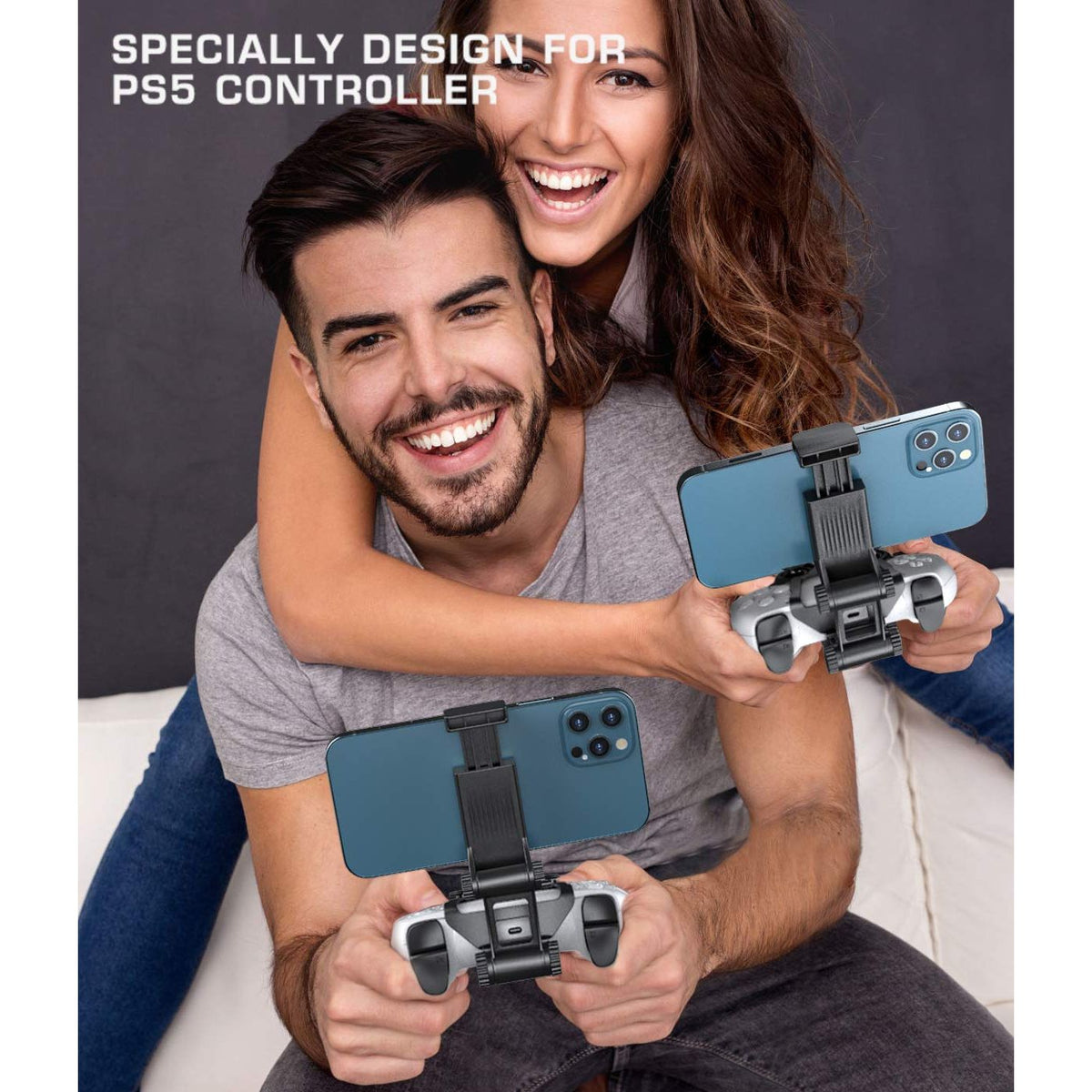 OIVO PS5 Controller Phone Mount Clip, Mobile Gaming Clip Cell Phone Stand Holder Replacement for PlayStation 5 Dualsense Controller Remote Play