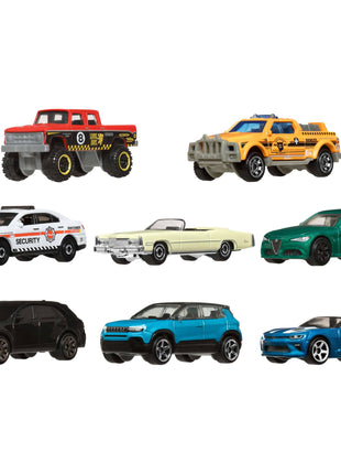 Matchbox 8-Pack Die-Cast Vehicles with 1 Exclusive (Styles May Vary) | 8 themed 1:64 scale die-cast vehicles incl. 1 exclusive, styles may vary, no batteries, Ages 3+